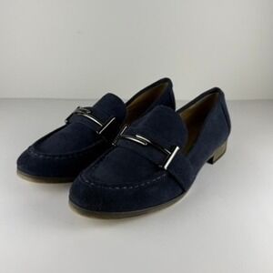 Franco Sarto Loafers Womens 10 Suede Leather Penny Flats Driving Career Minimal